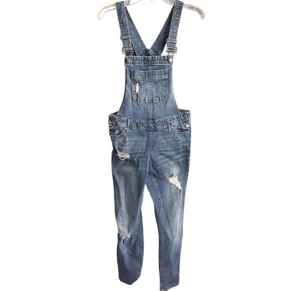 BlueSpice Distressed Overalls Junior Sz 5 - Picture 1 of 8